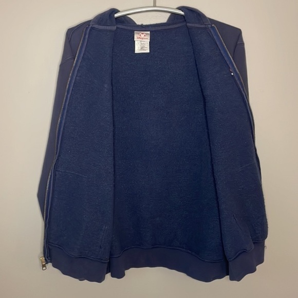 DISNEY | Women’s DISNEY “ALL STAR CREW” Full Zip Navy Blue Hooded Sweatshirt - Picture 7 of 9